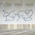 Wandgestaltung im Konferenzsaal: Kunst am Bau von Matthias Geitel. © 2014 Betrieb für Bau und Liegenschaften Mecklenburg-Vorpommern