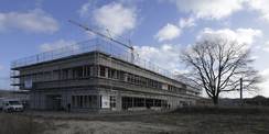 Blick auf den Rohbau des Wirtschafts- und Betreuungsgebäudes © 2016 Betrieb für Bau und Liegenschaften Mecklenburg-Vorpommern