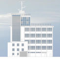 Visualisierung des Turmgebäudes. © 2015 Architekt  Dipl.-Ing. Andr eacute; Keipke  Rostock
