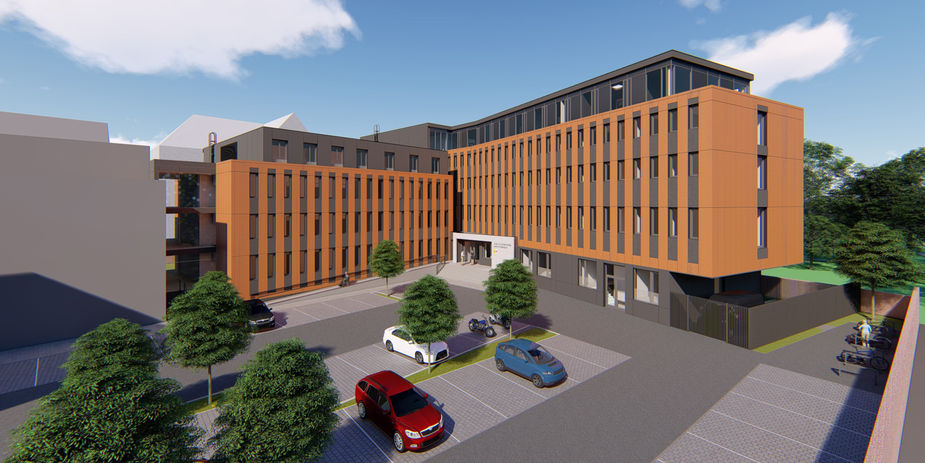 Visualisierung des Neubaus an der Domstraße © 2019 buttler architekten GmbH, Rostock Visualisierung des Neubaus an der Domstraße © 2019 buttler architekten GmbH, Rostock