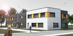 Visualisierung des neuen Gebäudes in der Pressentinstraße in Rostock-Gehlsdorf. © MPP GmbH Architekten + Ingenieure  Rostock