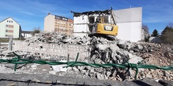 Von November 2019 bis Juni 2020 erfolgte der Abbruch des alten Gebäudebestandes © 2020 SBL Greifswald