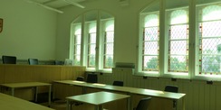Blick in den hergerichteten  historischen Sitzungssaal im Haupthaus © 2021 SBL Greifswald