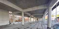 Unterfahrt – später fahren hier die Autos zum innen liegenden Parkplatz © 2022 Christian Hoffmann (Finanzministerium MV / SBL-MV)