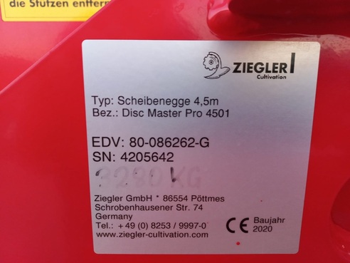 Ziegler Disc Master Pro 4501 6516837835918910 © GM Bilder