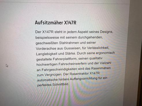 John Deere X147R 68930254286978215 © GM Bilder