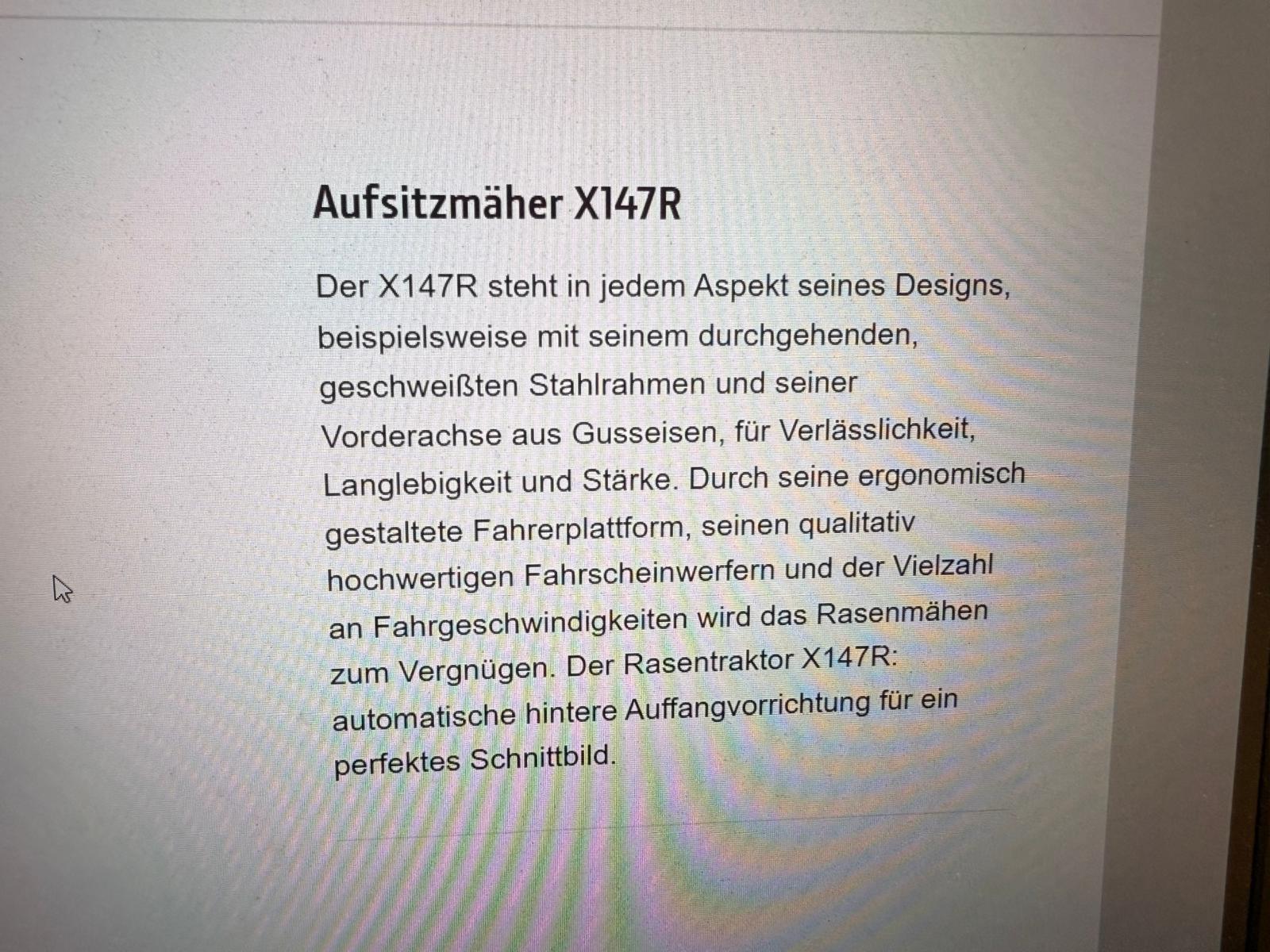 John Deere X147R 68930254286978215 © GM Bilder