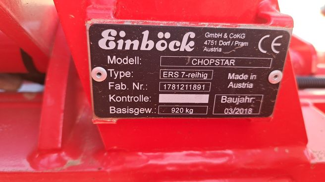 EinbÃ¶ck Hackgerät CHOPSTAR 5-90 EMS 6 Reihig + ROW-GUARD 500 65545446760989 © GM Bilder