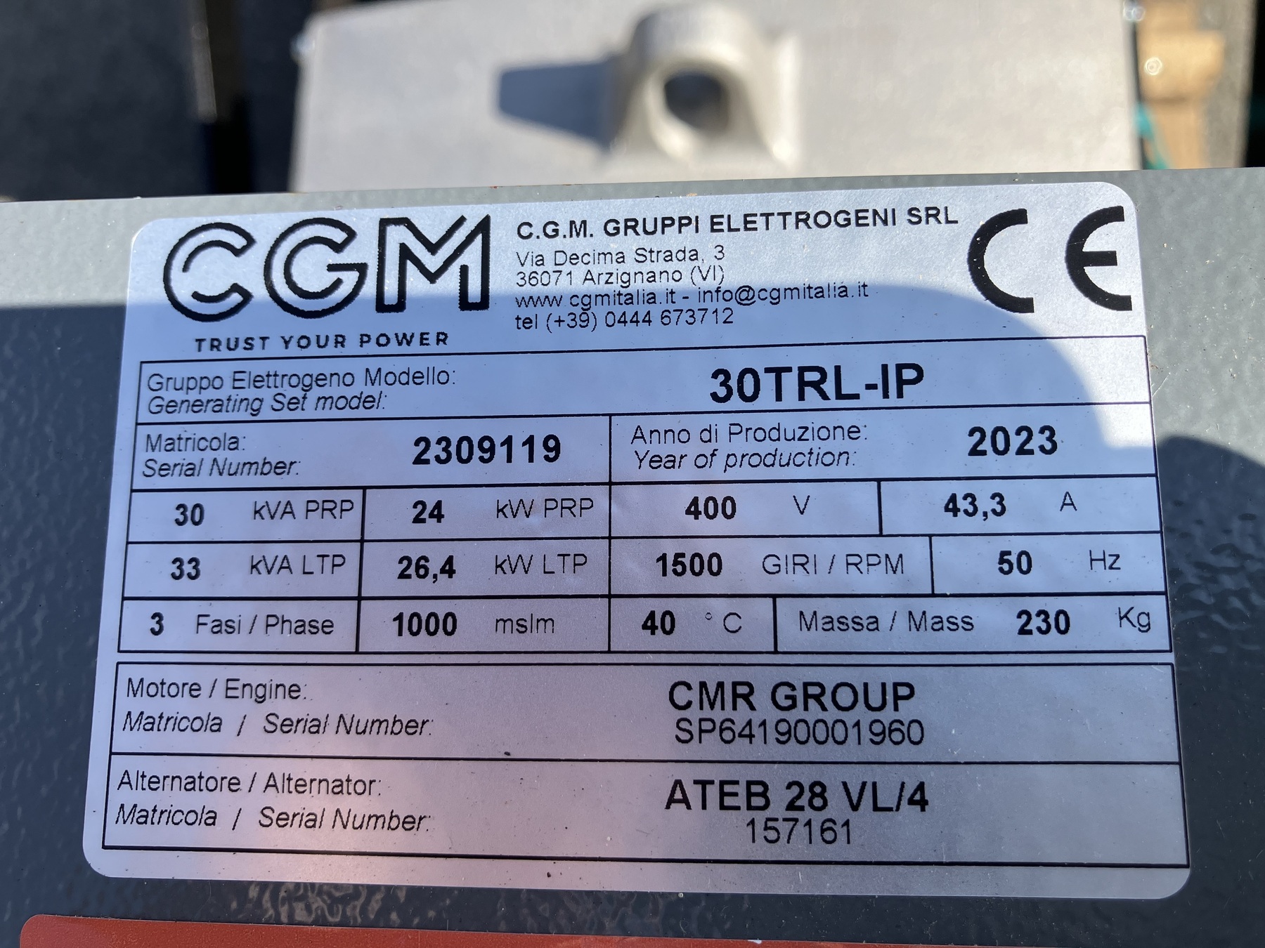 Hartner ZG IP 23  30KVA Notstromaggregat 6838153311 © GM Bilder