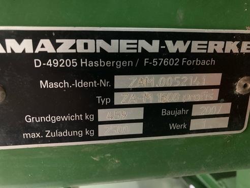 Amazone ZAM Profis 1500 67348263604545957245615 © GM Bilder