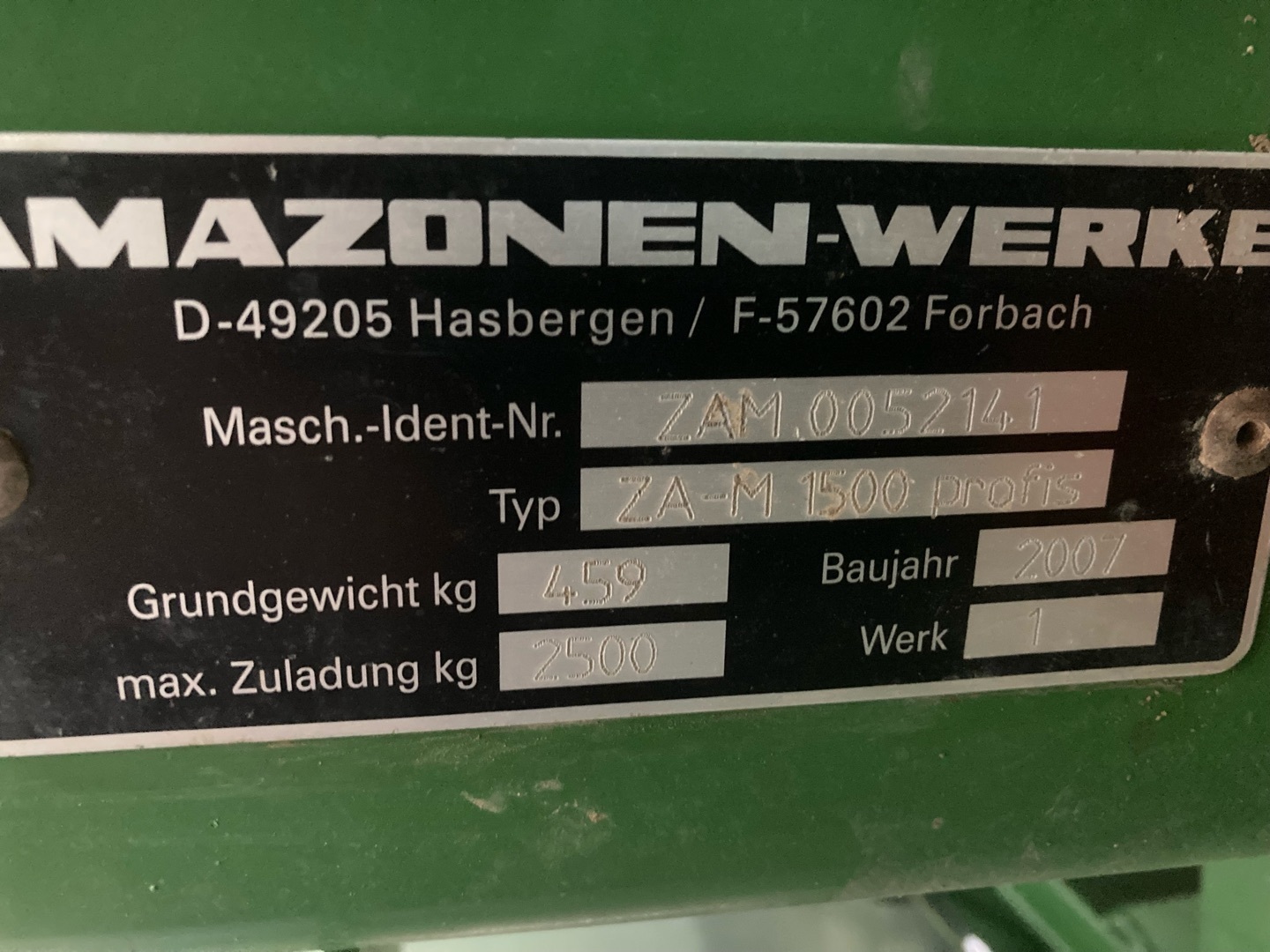 Amazone ZAM Profis 1500 67348263604545957245615 © GM Bilder