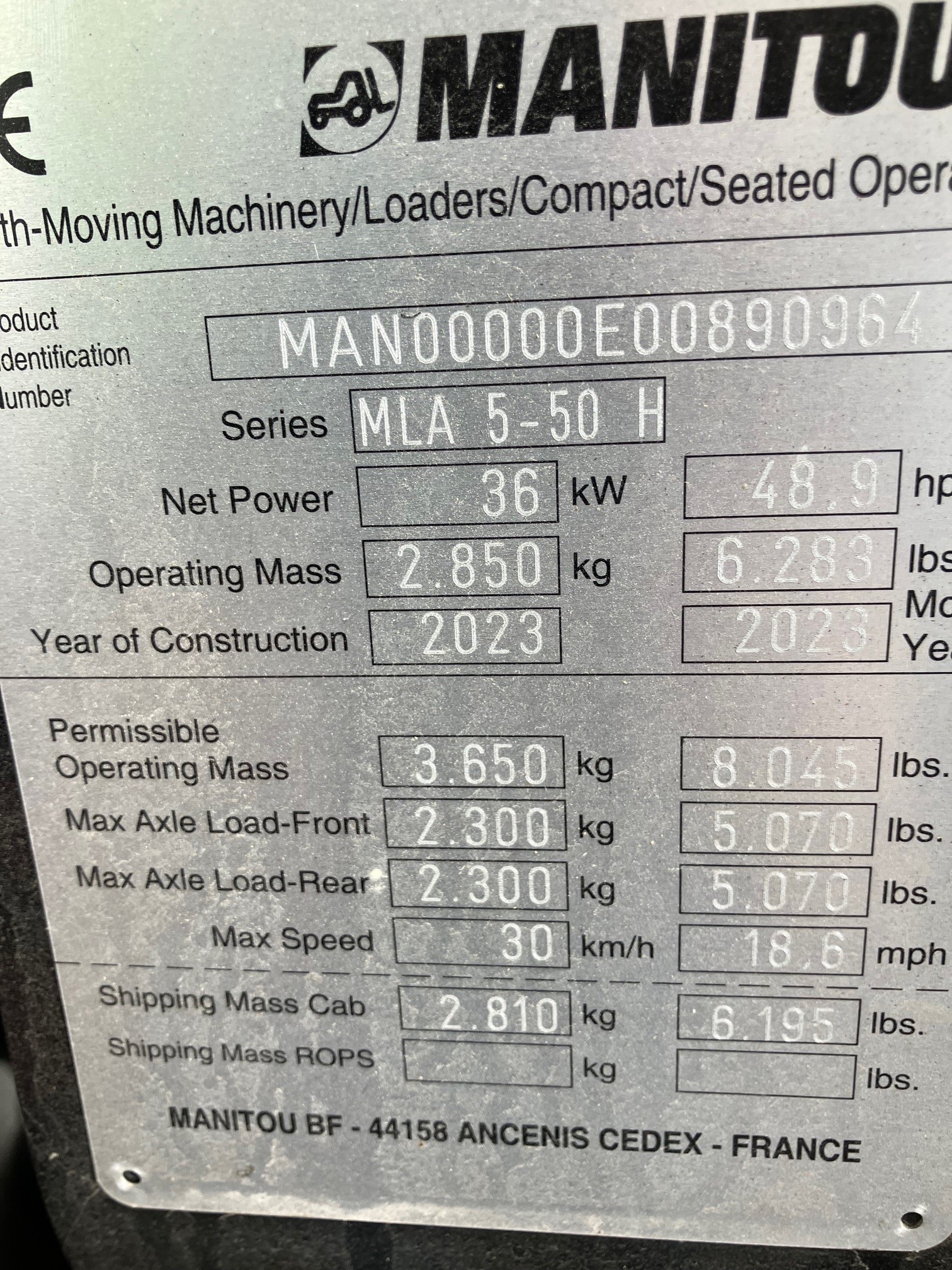 Manitou Manitou MLA 5-50 67551295468818012 © GM Bilder