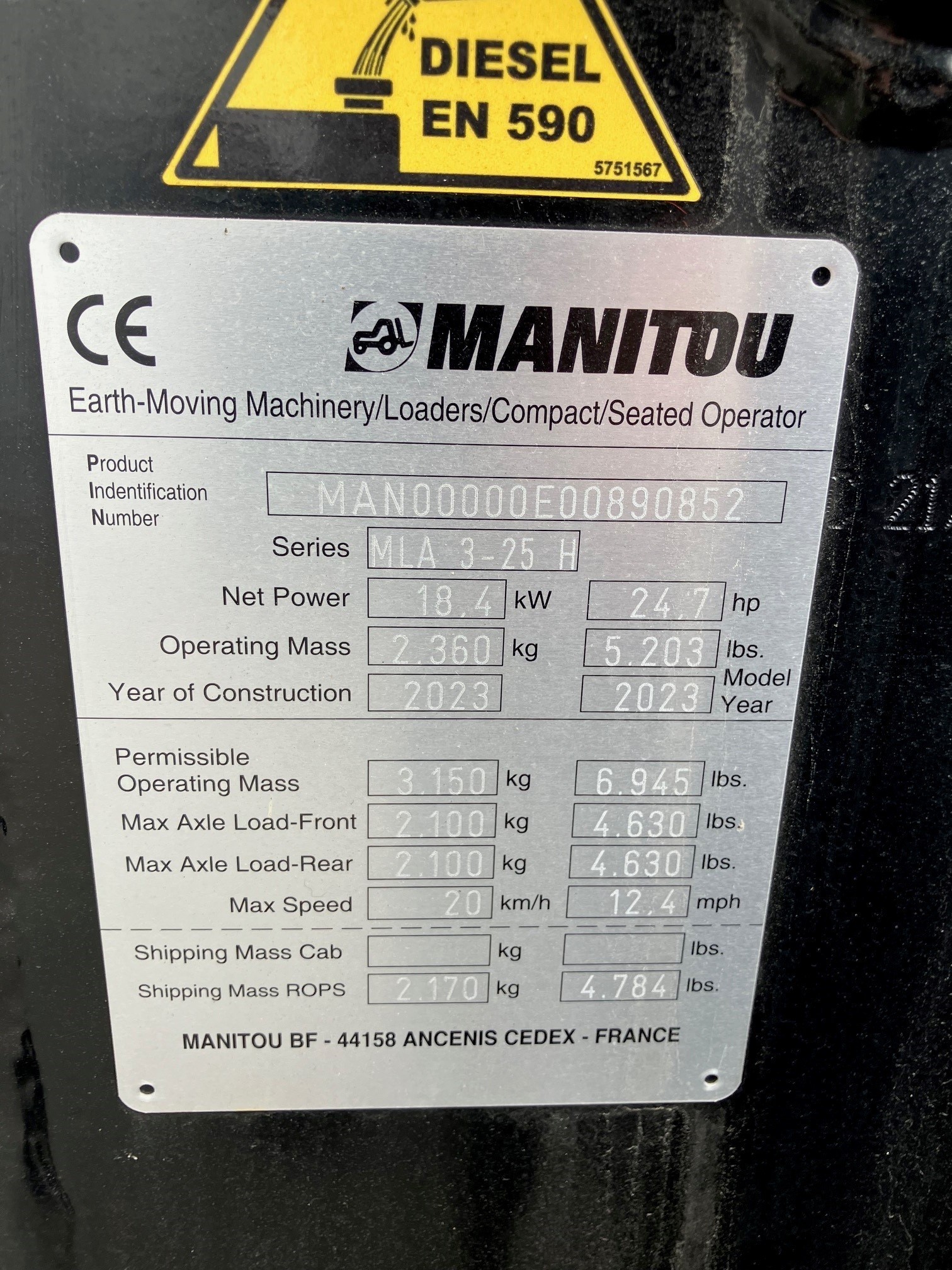 Manitou Manitou MLA 3-25 6796248225830928512 © GM Bilder