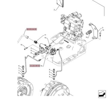 CASE Hydraulisches Bremsventil Satz 190461790 © GM Bilder