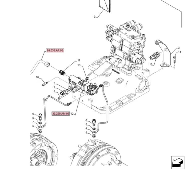 CASE Hydraulisches Bremsventil Satz 190461790 © GM Bilder
