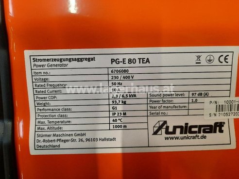 Unicraft PG-E 80TEA LAGERWARE  4372-10000275-1 © GM Bilder