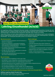 Stellenanzeige 2302 Einzelhandelslehrling Großweikersdorf.png Stellenanzeige 2302 Einzelhandelslehrling Großweikersdorf.png