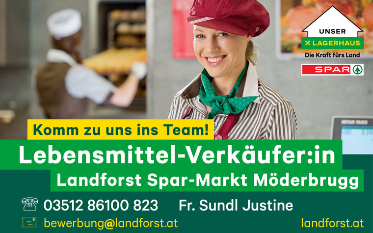 Lebensmittel-Verkäufer:in im Spar-Markt Möderbrugg gesucht